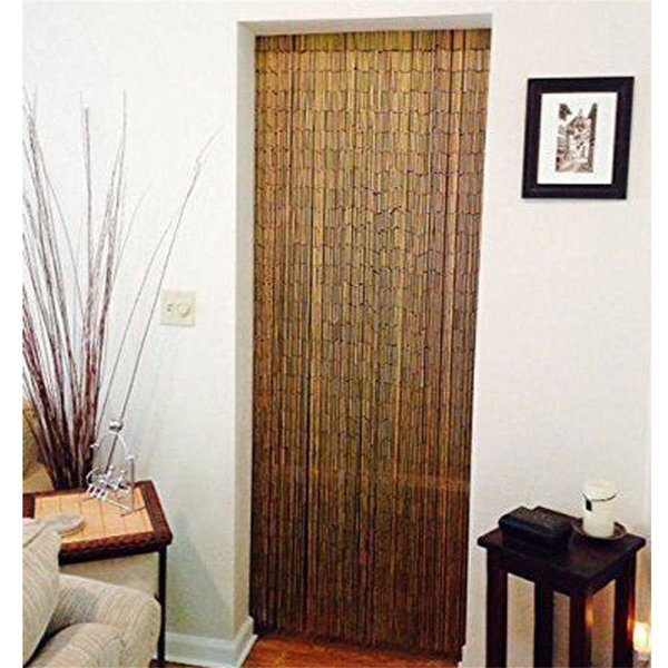 Bamboo54 Handmade Curtain Beads Window Door Shoji Room Divider; Black 5229black